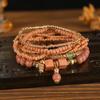 European American Fashion Bohemian Layered Beaded Bracelets Elastic Ethnic Bracelets for Women Female Bangle Bracelet