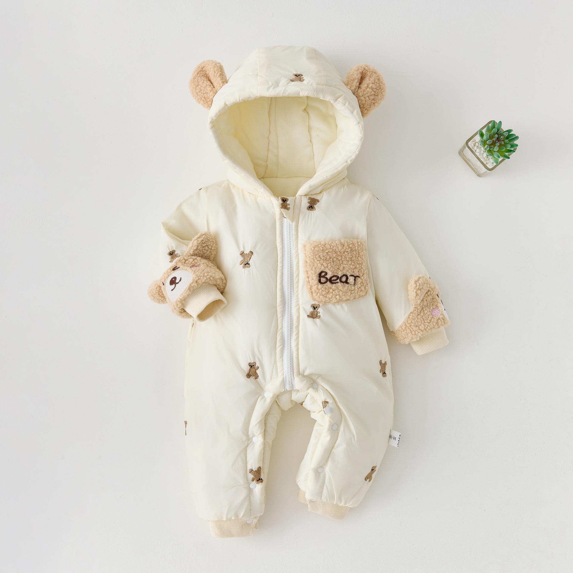 

Детский стеганый комбинезон: Теплая бархатная верхняя одежда для малыша на осень/зиму 66cm