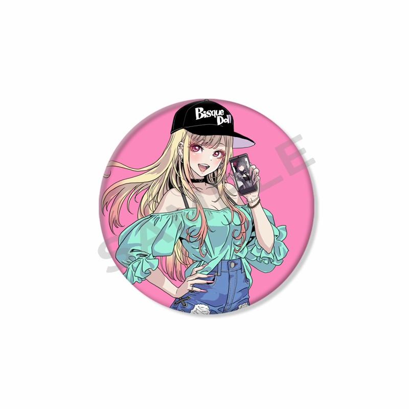 My Dress-Up Darling Anime Brooch Pin Kawaii Cartoon Figure Marin Kitagawa Badge Bag Hat Accessories Animation Peripheral Gifts
