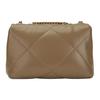 Tory Burch Kira Diamond Quilted Angle Double T Logo Leather Crossbody Shoulder Bag Women Bags Gray-Brown Oak 154704-250