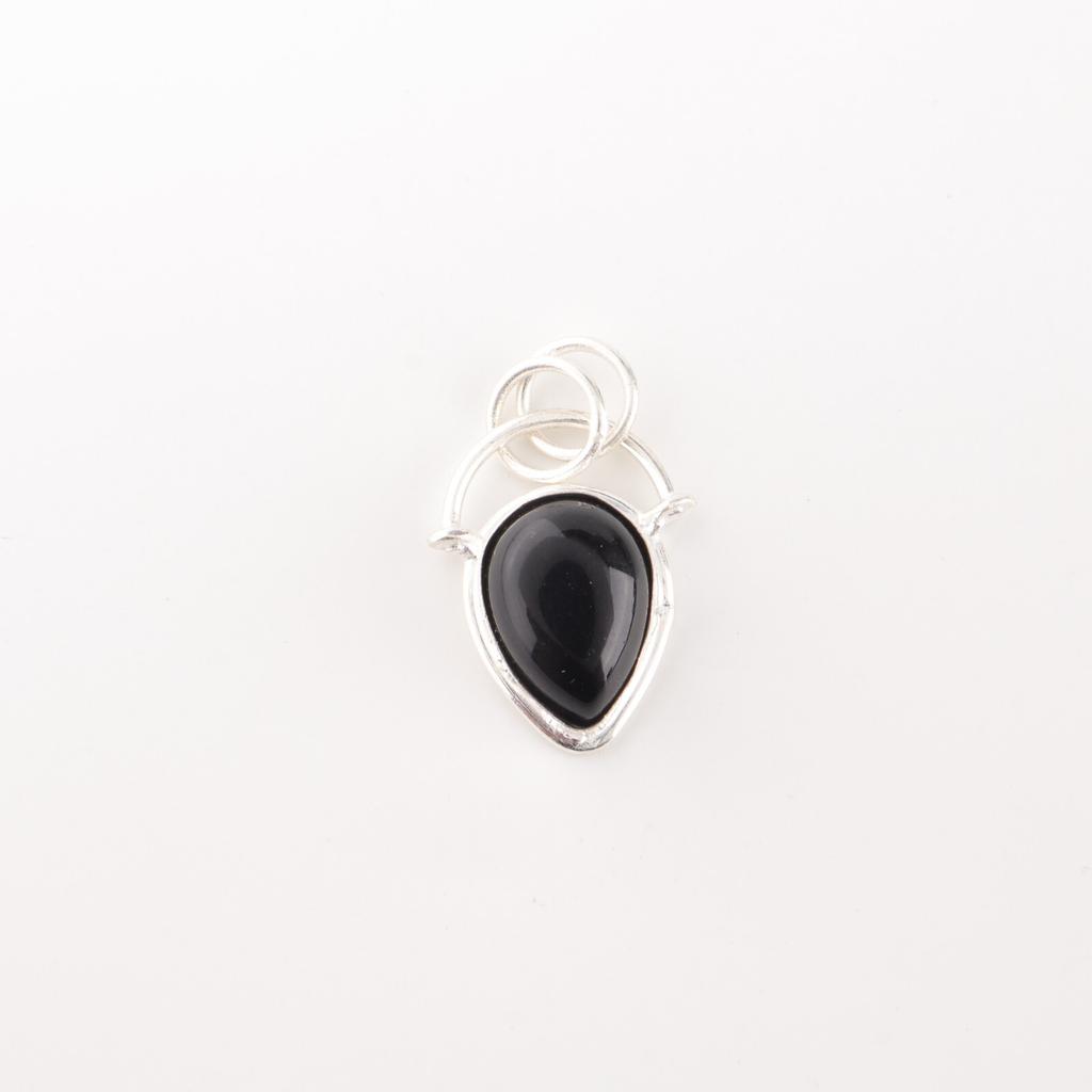 Black Tourmaline Gemstone 925 Sterling Silver Jewelry Handmade Designer Pendant PP-56-24
