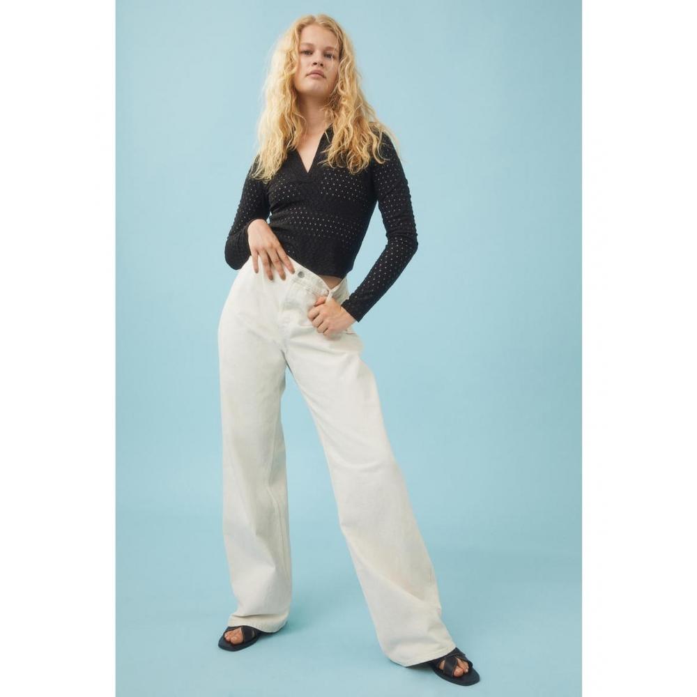 

H&M Collar Top Black 1109933002