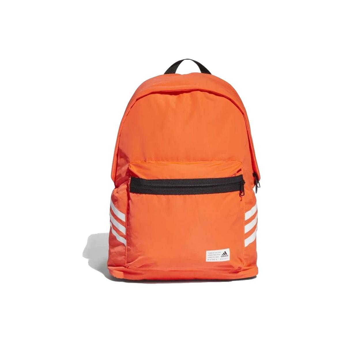Adidas Sports Casual Zipper Backpack Recycled Material Unisex Backpacks Orange GU1738 Orange