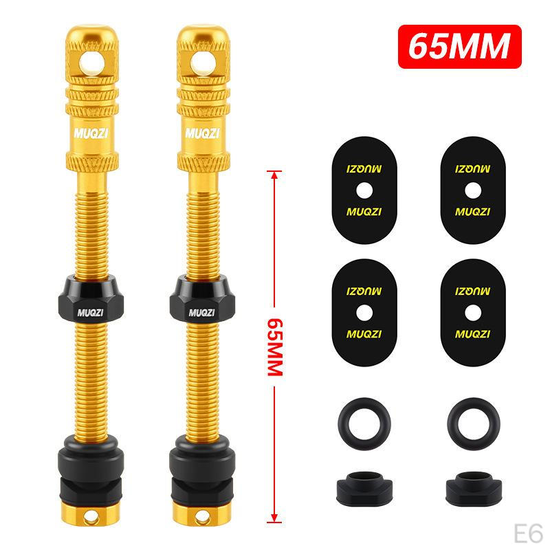 2 Pieces Tubeless Valve Stem Presta 65mm for Road Bike Most Rims