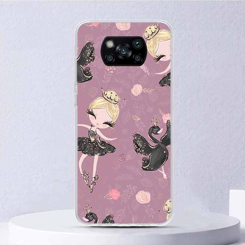 Black Swan Noble Soft Case For Xiaomi Poco X7 X6 X5 X4 X3 Nfc F7 Ultra F6 F5 Pro Phone Cover F4 Gt F3 M5S M4 M3 M5 M6 Coque
