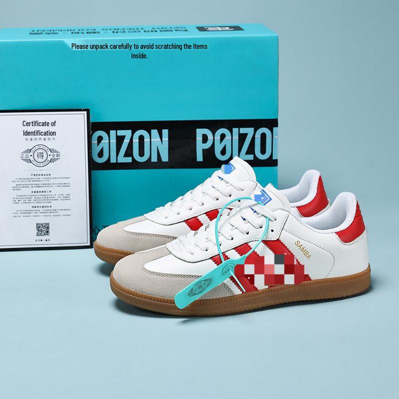 De Xun Pánské a dámské všestranné ležérní tenisky s plochou podrážkou Forrest Gump - Pár styl s designem tří pruhů Samba