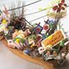 Sashimi Display Bamboo Blinds, Sashimi Serving Display, Sushi Restaurant Decoration, Japanese-Style Party Table Decoration (17*11cm, 6 pieces)