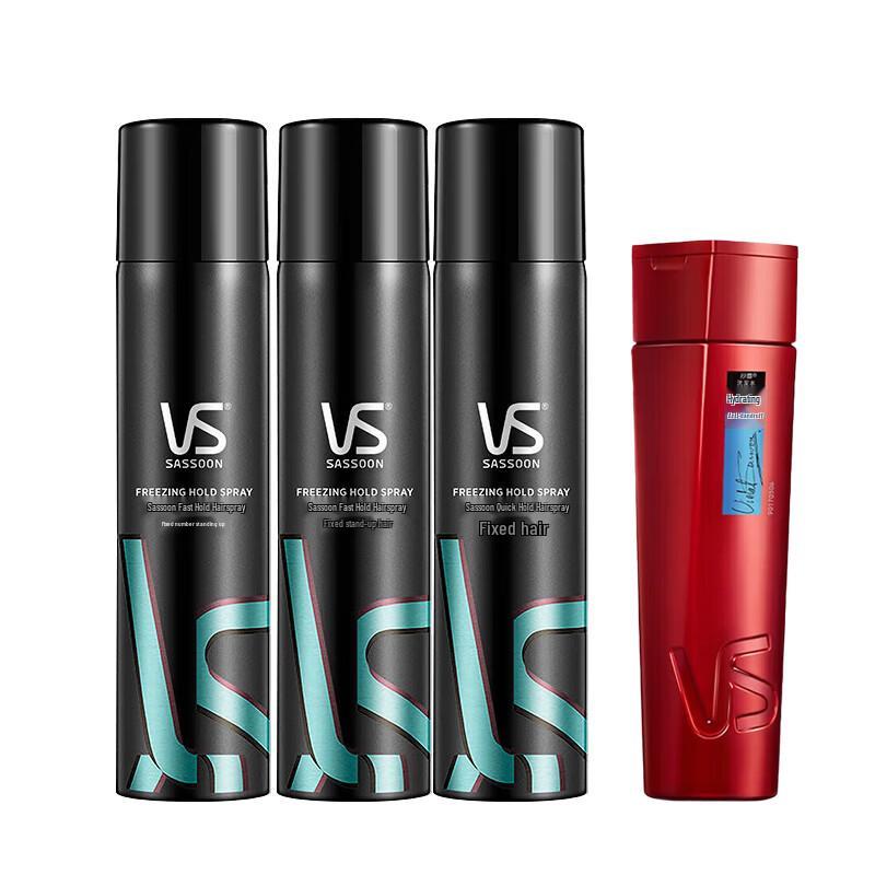 VS Moisture & Anti-Dandruff Shampoo & Strong Hold Hairspray Duo Set