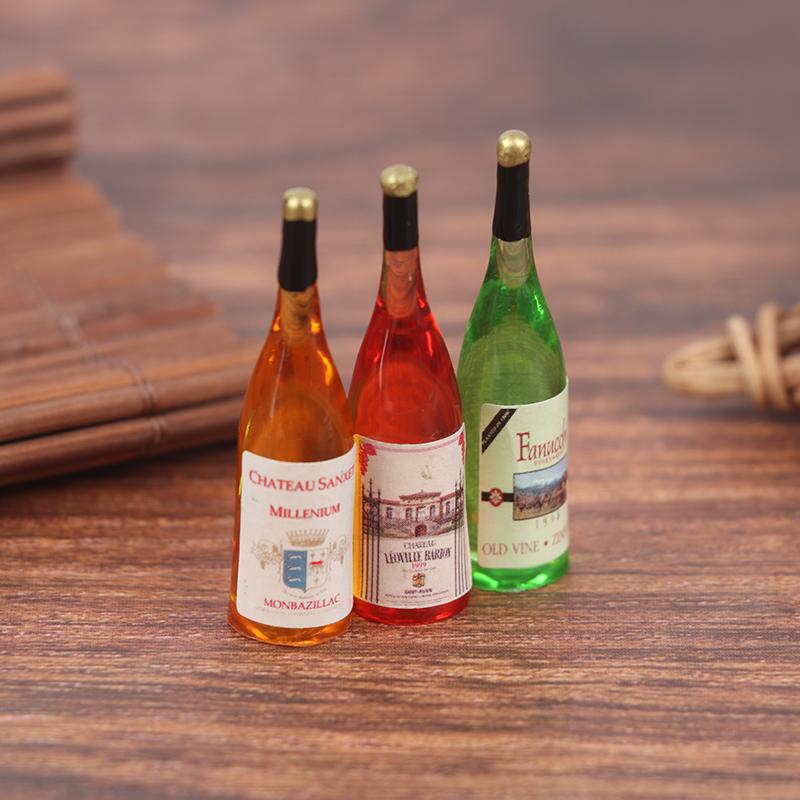 3/5/6/10Pcs Dollhouse Miniature Simulation Furniture Wine Bottle Drink Bottle Model Diy Accessories Doll House Minutures