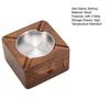 Yousheng Square Wooden Ashtray for Men, Non-slip Ash Holder with 4 Slots & Drawer, High Temperature Resistant Ashtray for Indoor Outdoor