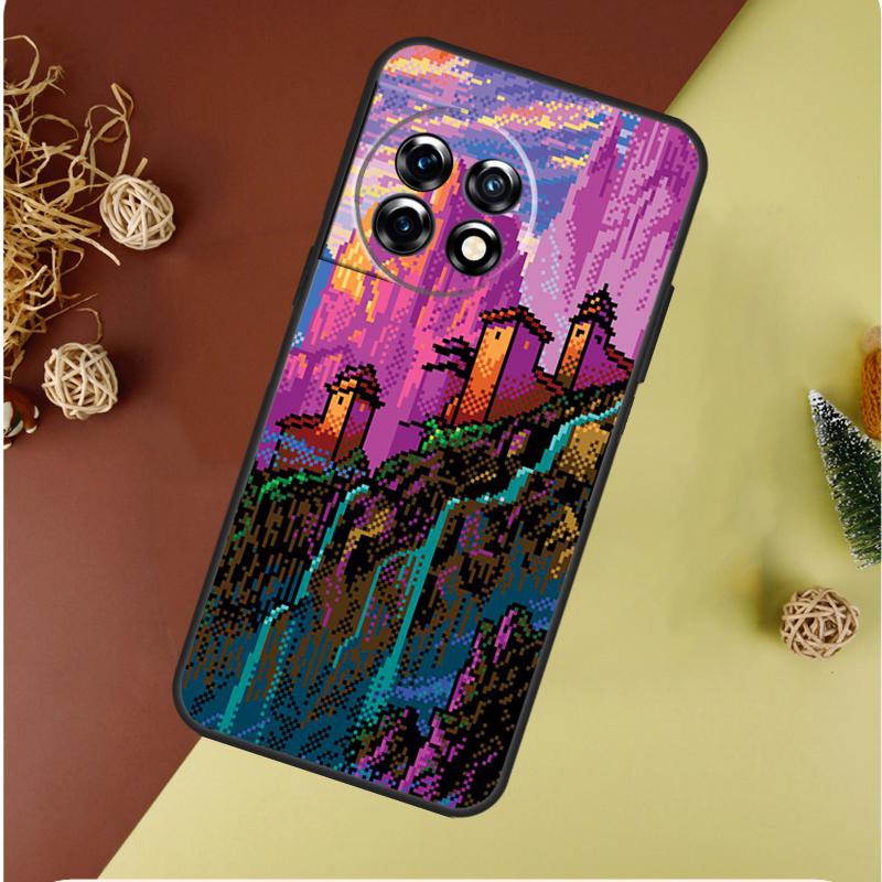 Art Pixel Aesthetic For OnePlus 13 13R 12 12R 11 9 10 Pro 8T 9RT 10T 10R Nord 4 CE 2 3 Lite N20 N30 Phone Case