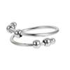 Rotating Freely Spinner Ring Open Design Adjustable Finger Ring Anti Stress Jewelry  School
