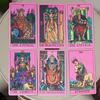 Pink Neon Tarot Deck 10.3*6cm - 78 Classic Rider-Waite Smith Cards Vibrant Trippy Design