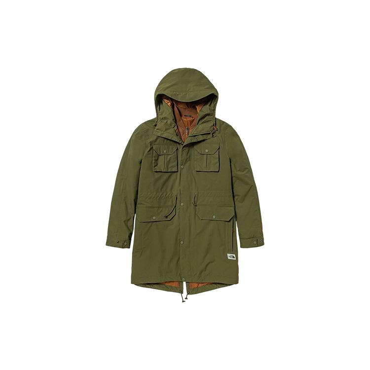 THE NORTH FACE Windbreaker Jackets Men's Green Hooded Moderate NF0A5B1A-7D6