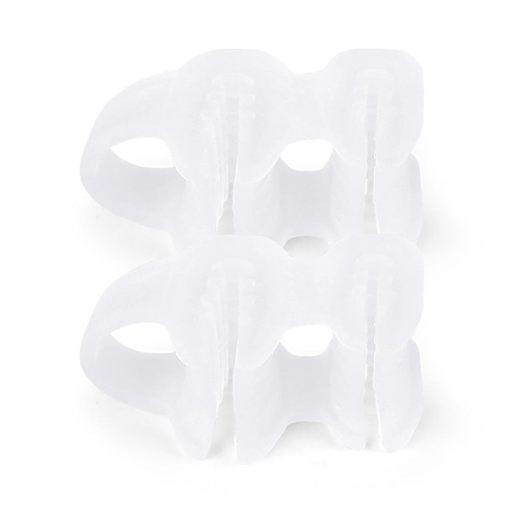 1 Pair Double-hole Toe Separator Slippers Pinching Foot Toe Hallux Valgus Protector Separator Finger Straightener Adjuster Foot Care Tool