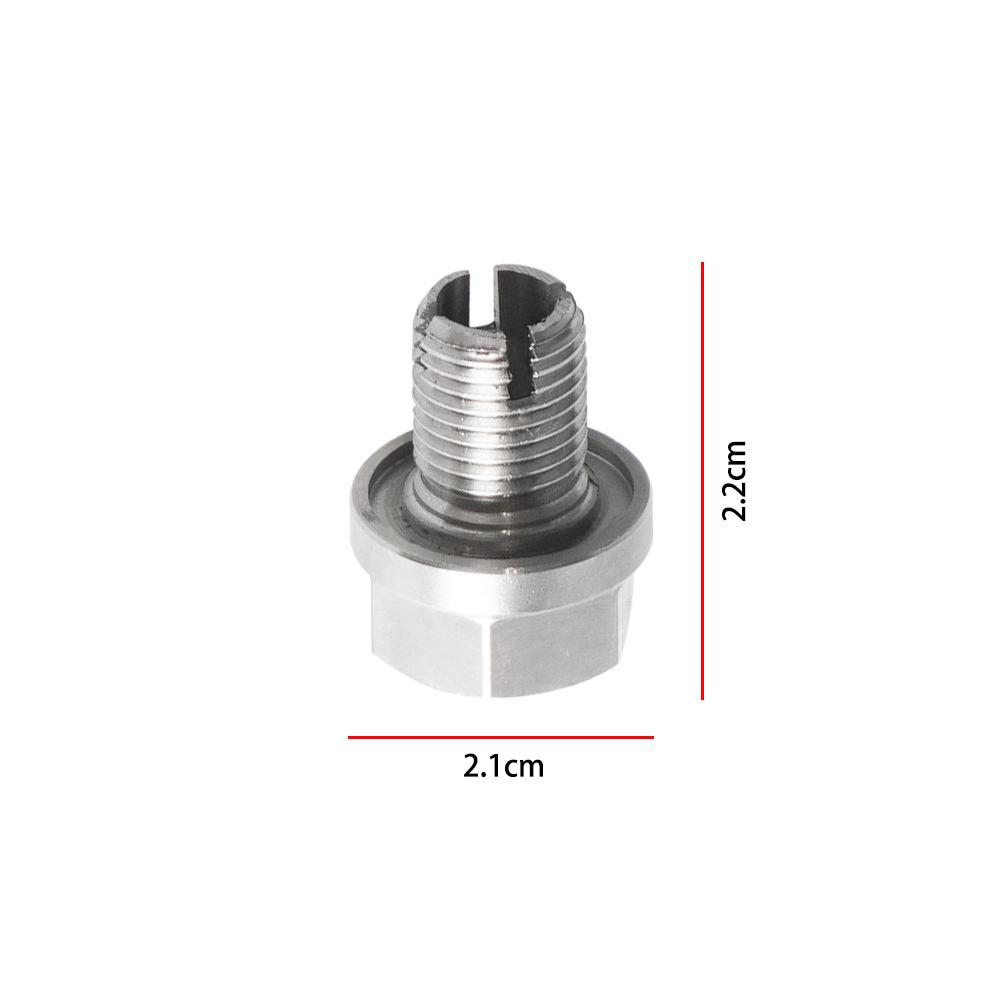 Stainless Steel M12.1-1.25 X 15mm Self-tapping Oil Drain Plug W/ O-Ring & Gasket