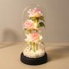 Simulation Eternal Flower Rose Bouquet Glass Cover Qixi Festival Valentine's Day Mother's Day Christmas Gift Box Finished Product