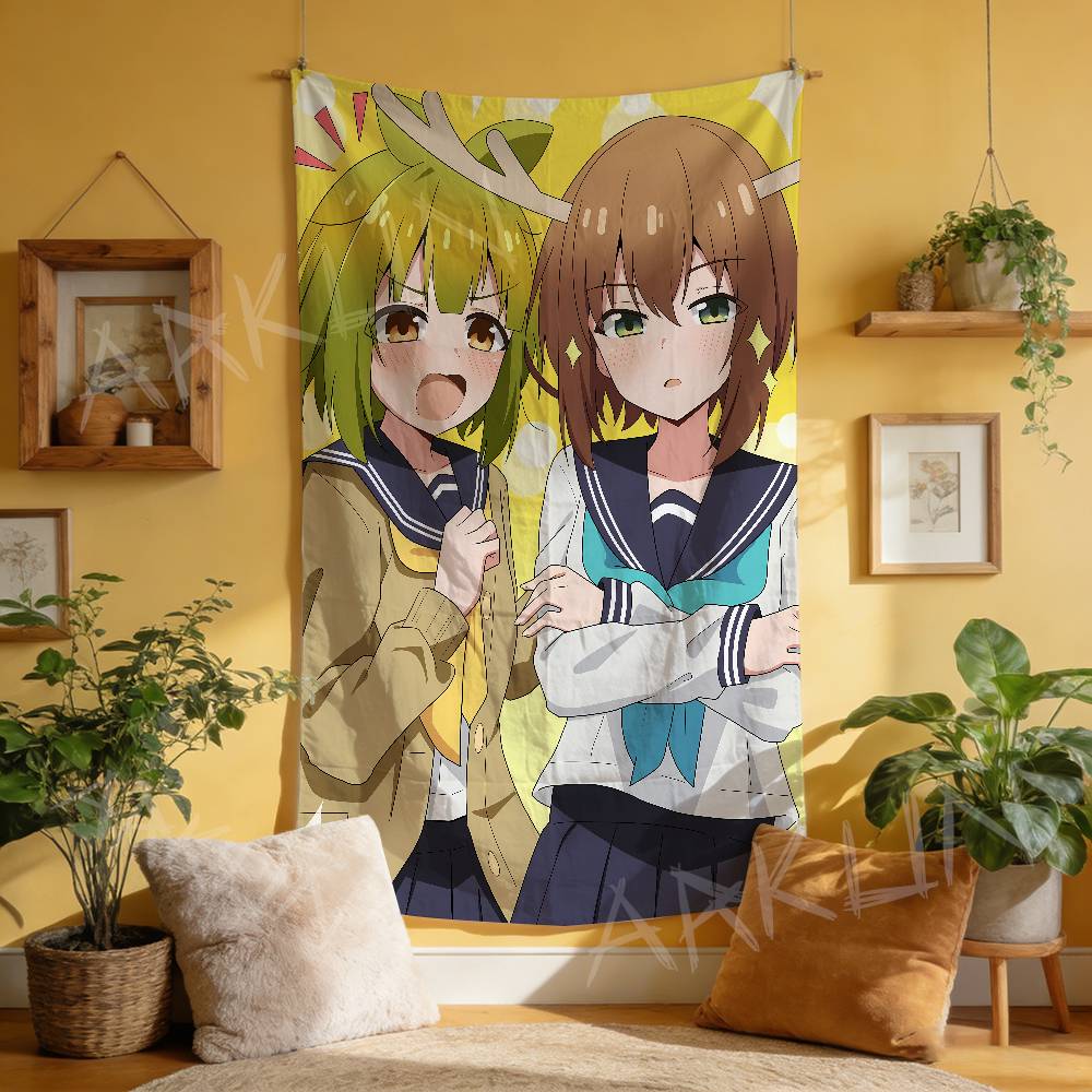 Anime Nokotan Cute Noko Shikanoko Tapestry Decoration Bedroom Dormitory Background Cloth Holiday Party Living Room Club Cloth