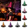 Accessoires de Fête de Vacances Scolaires Chapeau de Sorcière Halloween, Chapeau Pointu Réutilisable en Tissu Oxford pour Cosplay de Sorcier, Déguisement, Carnaval, Mascarade,