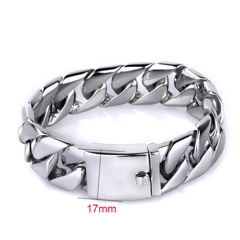 30mm Gold Color Heavy Chunky Link Chain High Polished Stainless Steel Italy Bracelet For Men's Fashion Jewelry Gift