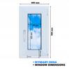 Fenster PVC Weiß 40x70 Rechts Neu 400x700 mm Dreh-Kipp Zweifachverglasung