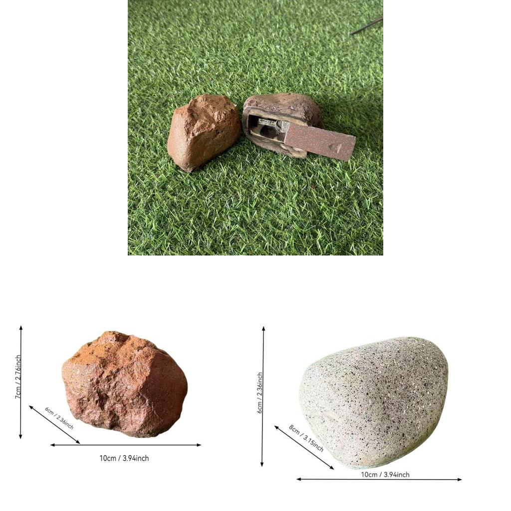 Resin Key Storage Box With Rustic Stone Design For Outdoor Home Decor