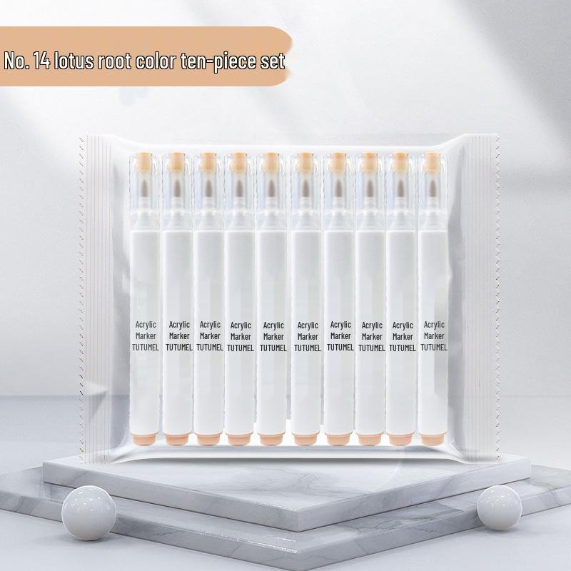 Single Color 36-Pack Waterproof Art Markers - Black, White, Red Opaque - Ideal for Kids' Painting