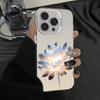 Luxury Lotus Flower Electroplate Silver IMD Case For  Poco F5 X5 X6 Pro Mi 14 13 12 12T 13T Pro 11 Lite 5G NE Back Cover