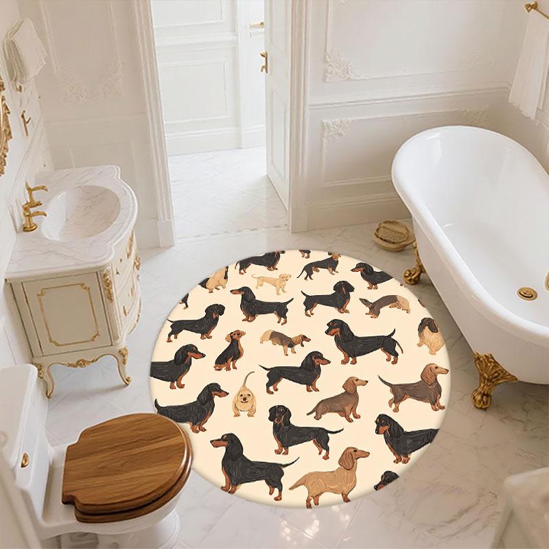 Cartoon Rabbits Pattern Round rug,Carpet Rug for Living Room Bedroom Playroom ,Non-slip Floor Mat,Holiday Gifts and Birthday Gifts.