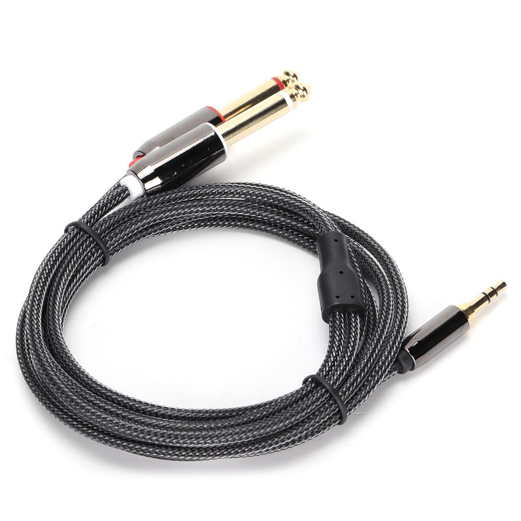 JK‑366 3.5mm to Dual 6.35mm Audio Line Male to Male Gold Plated Connectors Audio Cable