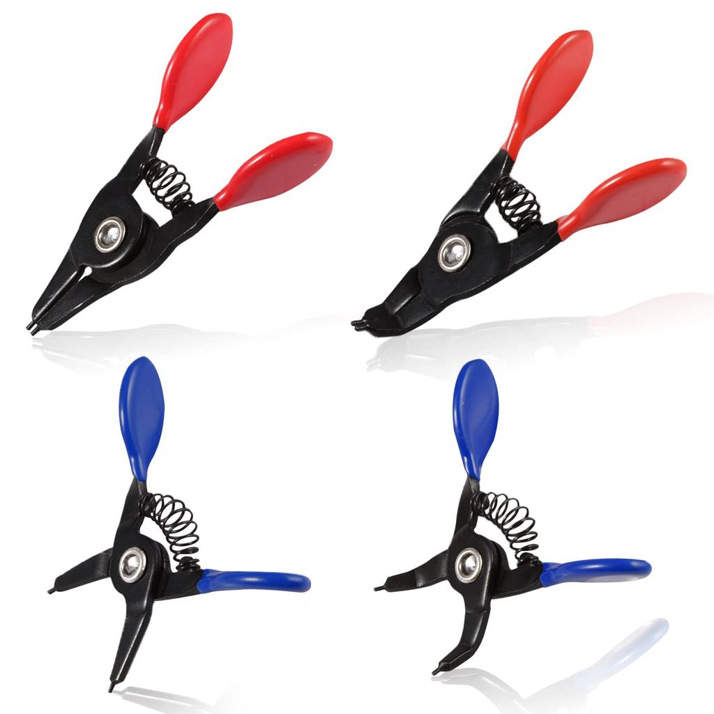 LEONTOOL Mini Snap Ring Pliers for Holes and Straight and Curved Compact and Tip Compact for Removing and Installing Retaining Dedicated Tool for