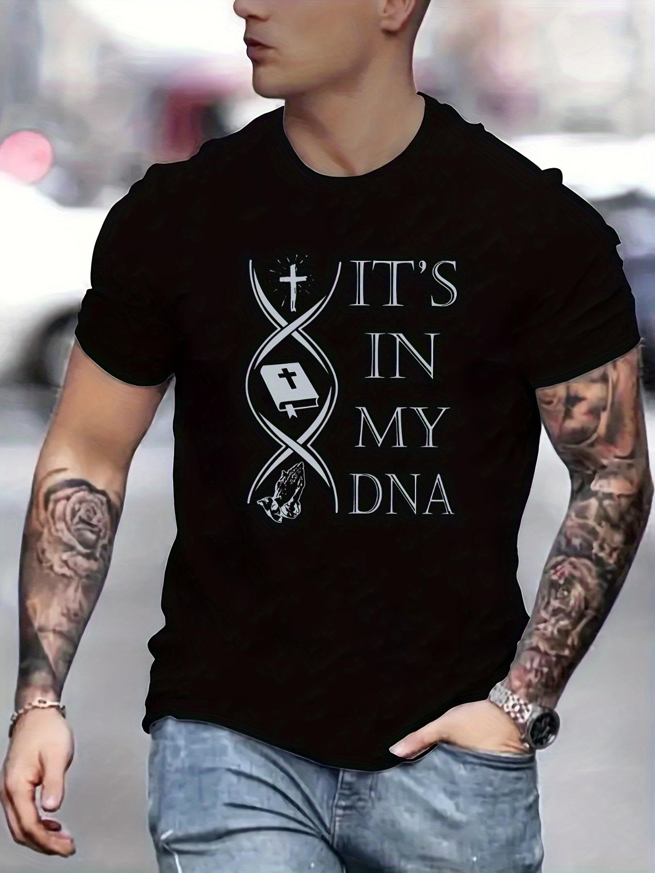 

Christ is in my DNA, Unisex T-shirt, niche design print, high-quality breathable material, sweat absorption, skin friendly, everyday Unisex s T-shirt S