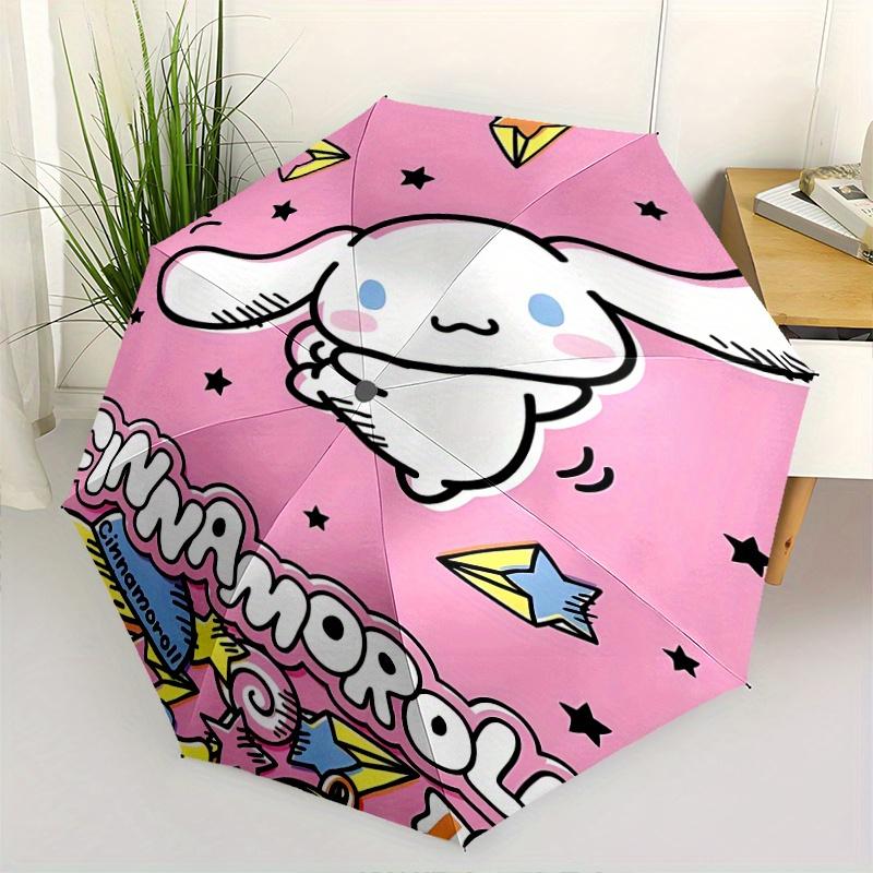

Sweet Cinnamoroll Durable Cartoon Folding Cartoon Umbrella, Portable 3-Fold Compact Umbrella for Men and Women, Suitable for Travel or Daily Use.Y102
