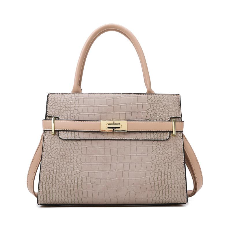 Handbag bag women's new stone pattern messenger bag light luxury texture commuter shoulder bag