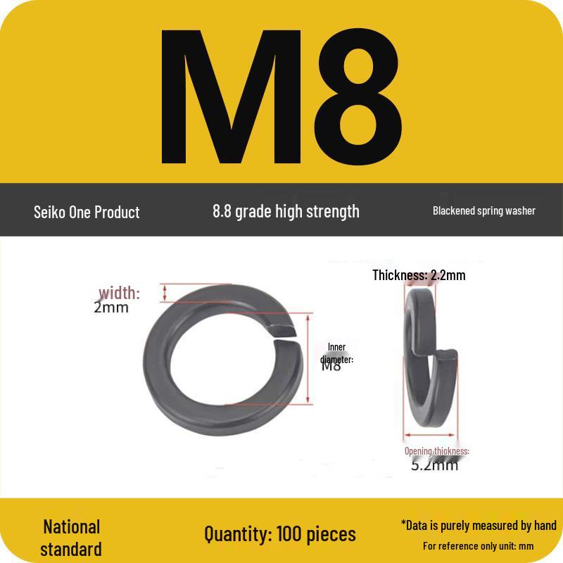 8.8 Grade Black Shock Absorbing Washer M3-M16
