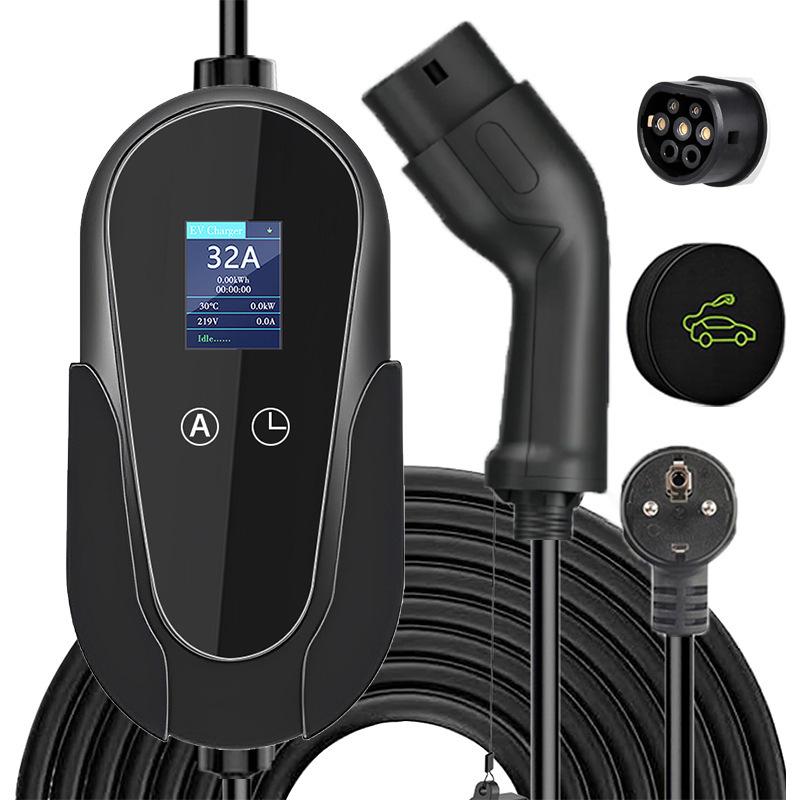 European Standard 3.5kW-7kW Portable EV Charger with AC On-board Charging Gun