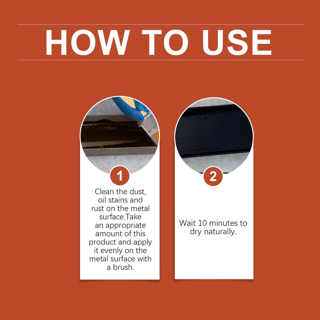 Jue-Fish Multi-Purpose Rust Preventive Paint Kit Metal Rust Preventive Paint Anti-corrosive Rust Free Paint Heater Renovation Paint