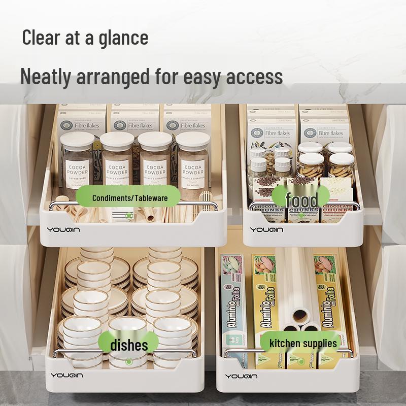Kitchen Sink Pull-Out Basket Organizer Drawer