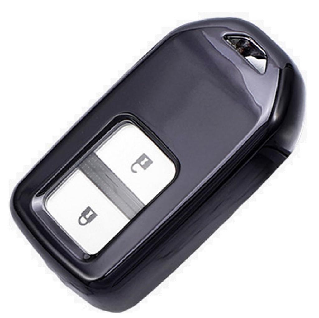 [VERISSY] Smart Key Case Fit Freed Step Wagon HONDA Honda Smart Key Cover Odyssey Vezel S660 Jade, Black