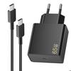 Schnellladegerät 65W + USB-C-Kabel für Samsung Galaxy S26 Ultra S25 S24 S23 Z Fold 8 Flip 8 - Schwarz