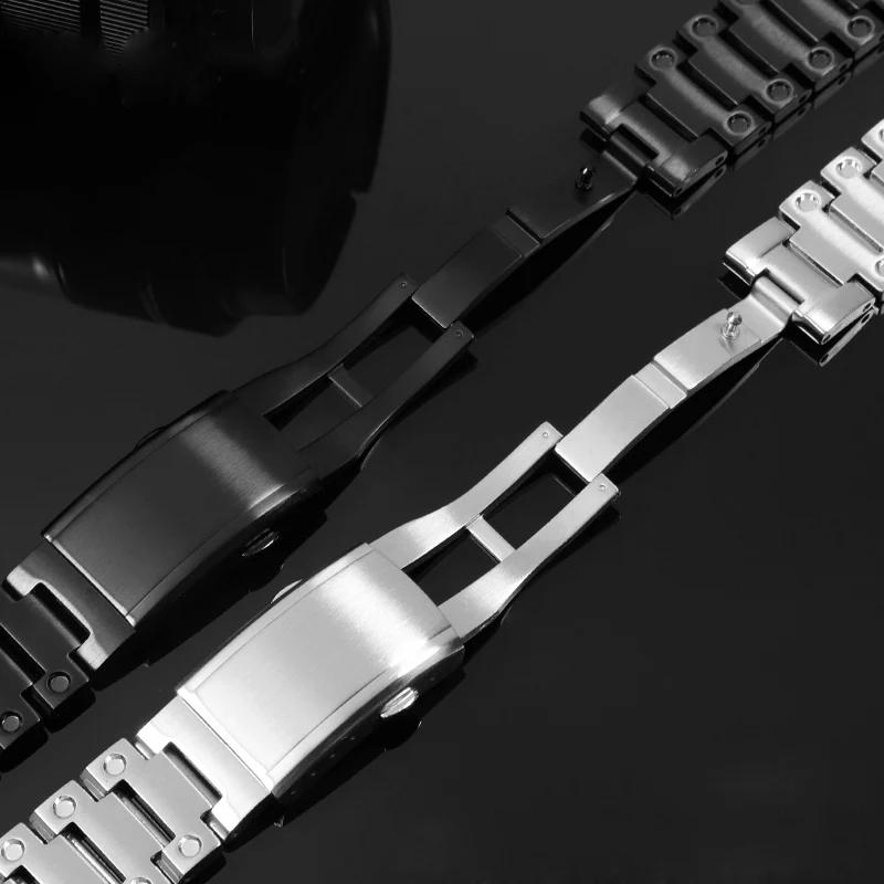 Stainless Steel Watchband for Casio Gshock GW-M5610 DW5600 GW-5000 G-5600  GM5600 Watch Strap Solid Steel Men Bracelet 16mm