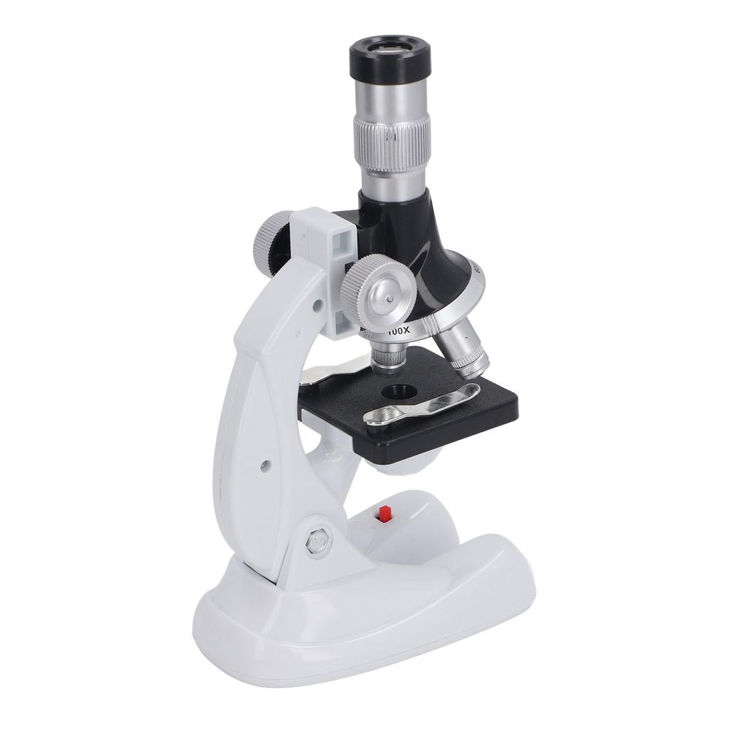 Kids Microscope Kit 100X 600X 1200X Magnification 3 Objective Lens Microscope Toy for Scientific Educational Experiment
