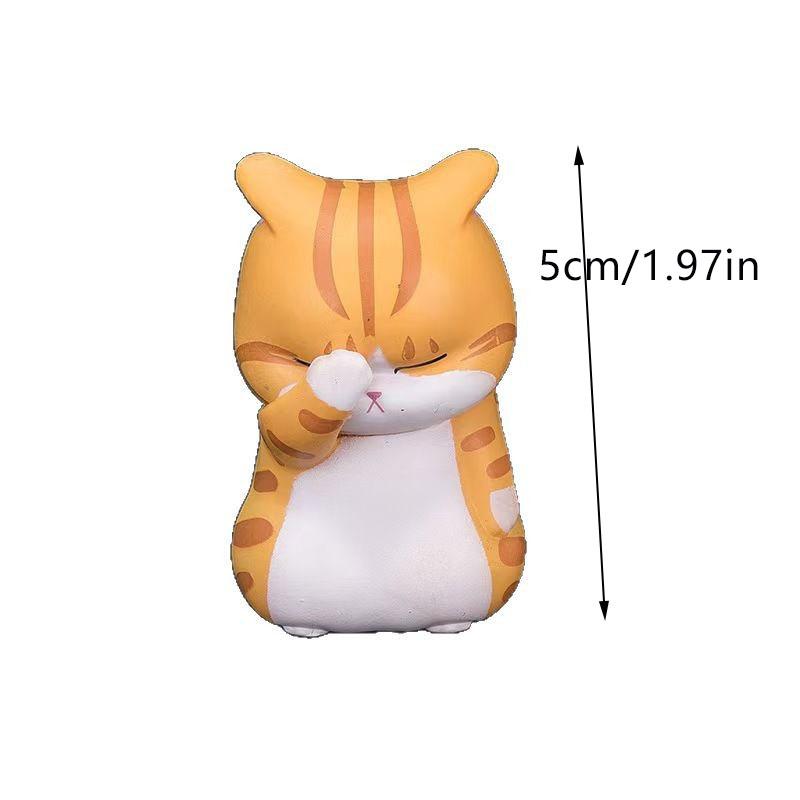 1pc Cover Your Face Cat Figure Cartoon Anime Peripheral Kitten Doll Toy Cake Ornaments