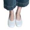 Shallow Soft-soled Flat-soled Low-heeled Grandma Shoes 2025 Spring and Autumn New Doudou Shoes One-pedal Soft Leather Single Shoes Work Shoes