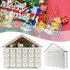 24 Days Countdown Christmas Advent Calendar Refillable Wood Christmas Calendar
