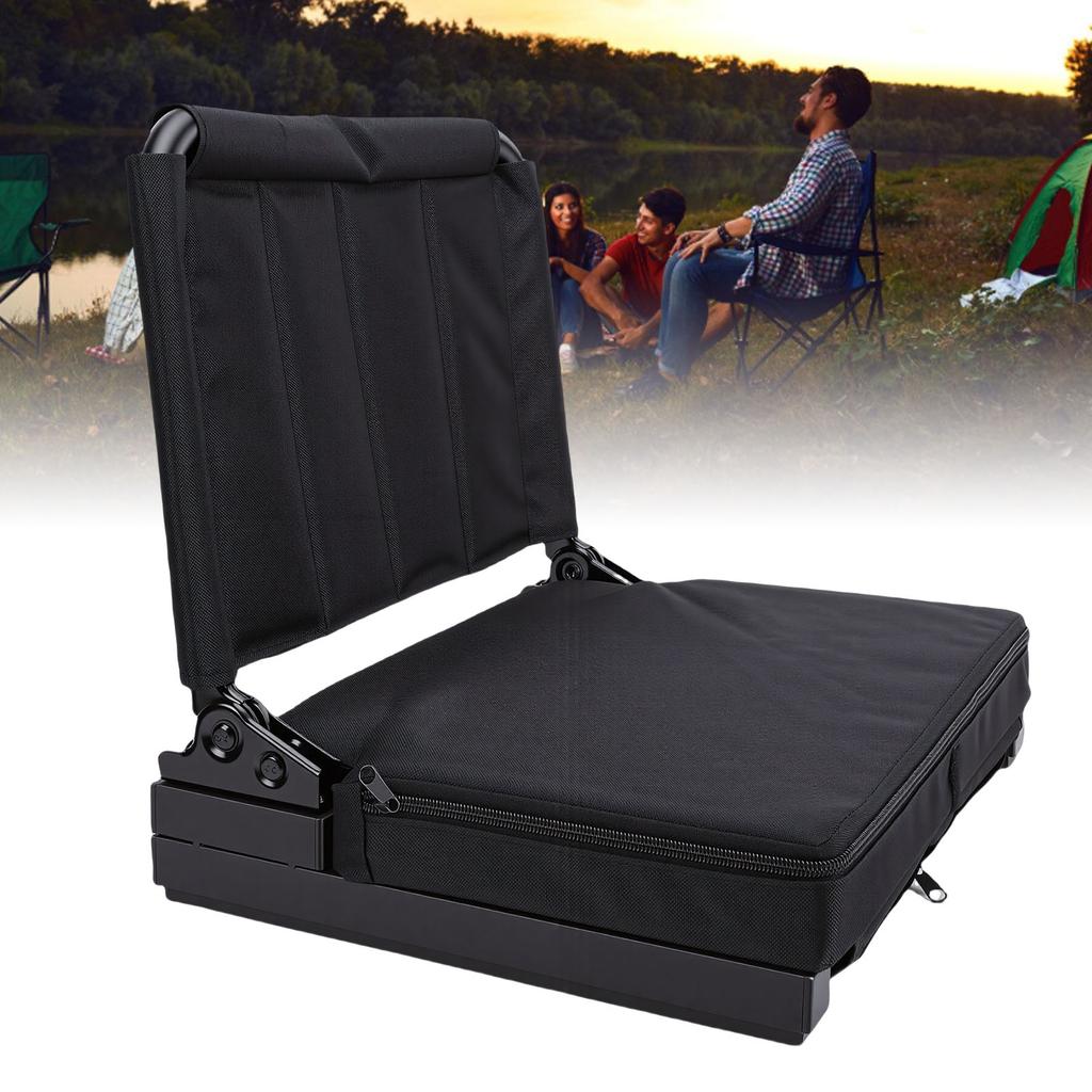  , foldable, portable stadium seat with ergonomic lumbar support, 5   angles, quick folding, carrying strap, iron and