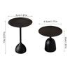 Black Iron Miniature Coffee Table 1/12 Miniature Scene Display End Table Simulation Furniture For Dollhouses Collector