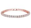 2022 New Fashion Free Shipping Copper Alloy Gold Plated 4MM Cubic Zirconia CZ Diamond Charm Tennis Bracelet for Women