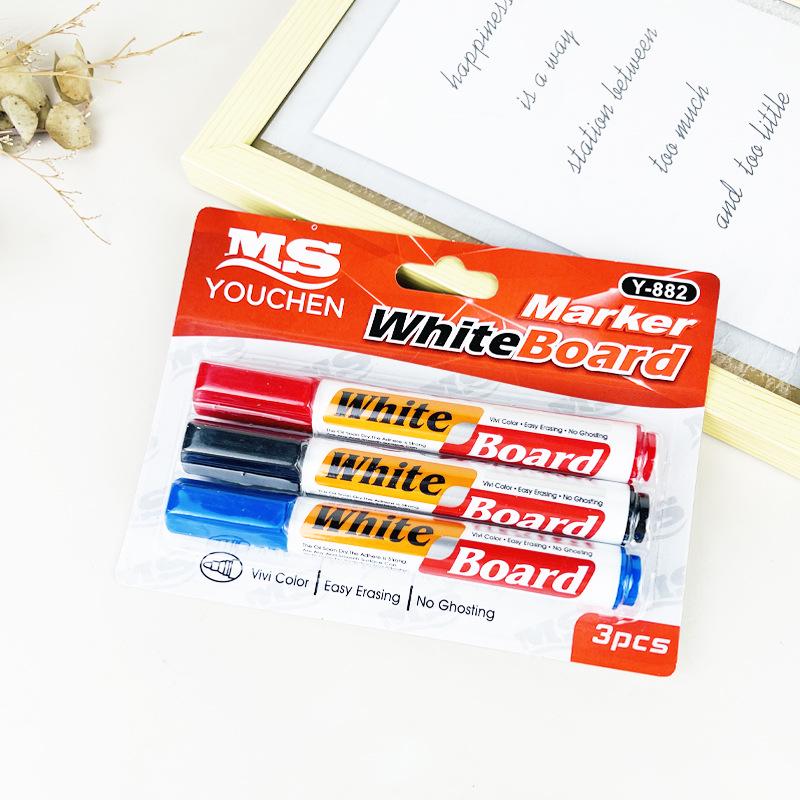 

Erasable Round Head Four-Color Whiteboard Marker - English Version