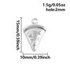 5pc Exquisite Food&Fruit Pendant Three-Dimensional Small Bag Charm Stainless Steel Pendants For Jewelry Making Supplies Breloque
